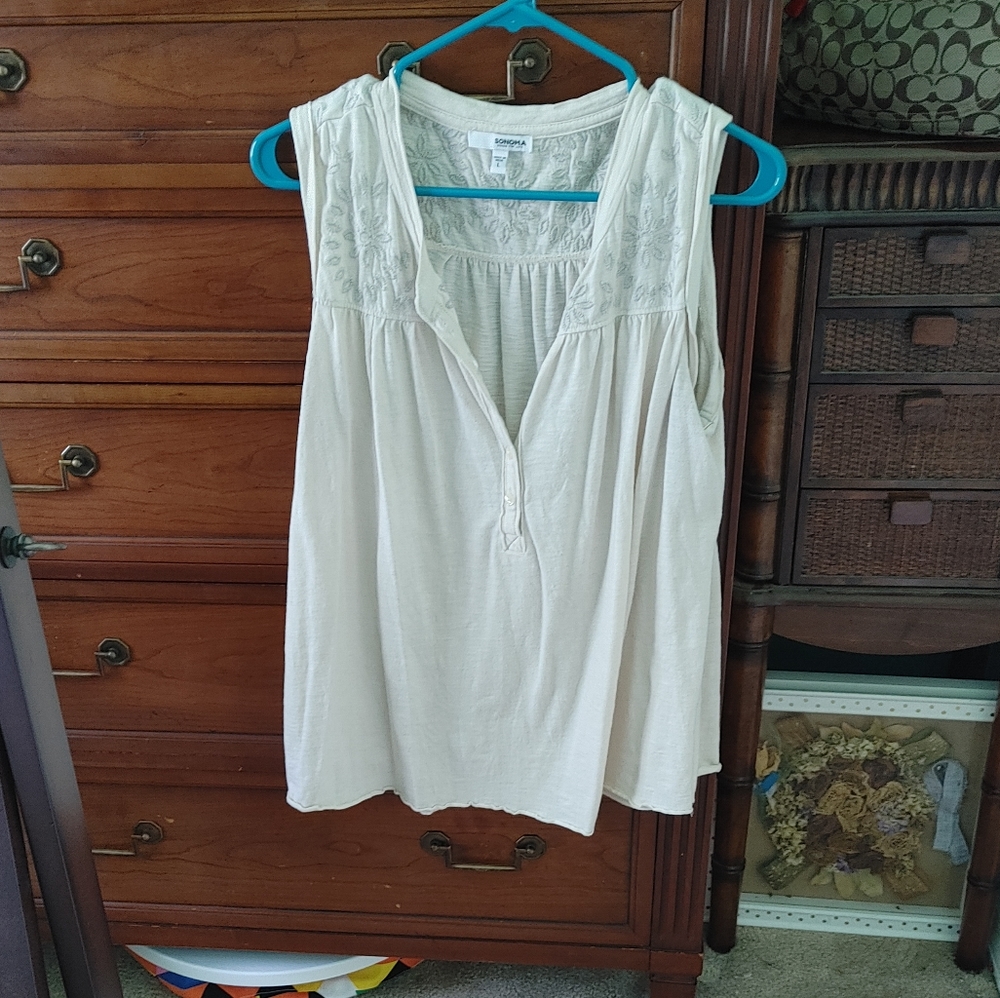 White cotton tank